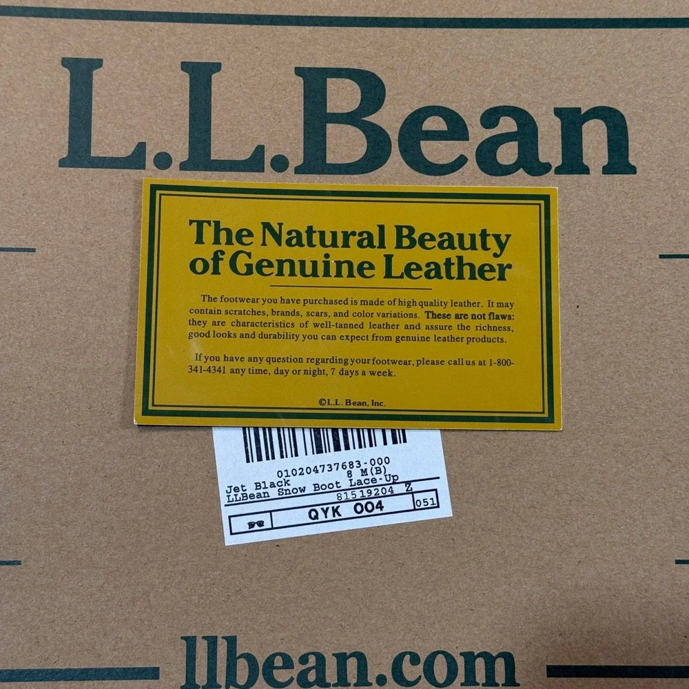 LL Bean Suede Snow Boots Womens 8 Jet Black Waterproof Insulated New